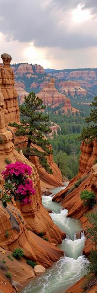 designed by August Friedrich Schenck and Pascal Blanch and Maurice Utrillo and Henryk Gotlib , photograph, behance, landscape of a Unexpected Parched Bandipur and Balanced Grunge Bryce Canyon National Park