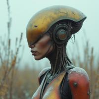 art by Jamie Baldridge and Robby Cavanaugh , photograph, highly detailed, side profile of a Pyrokinesis
