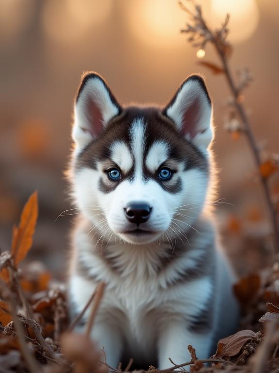photograph, cute, Embarrassing, view of a Siberian Husky Puppy