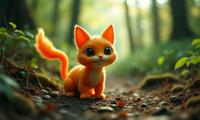 stylized by Rodney Smith , photograph, Rule of Thirds, low angle shot of a Gradient Catty Pok mon