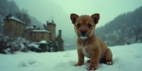 by Vanessa Beecroft , photograph, majestic, POV shot of a anthropomorphic Yorkshire Terrier Puppy with Jaguar skin