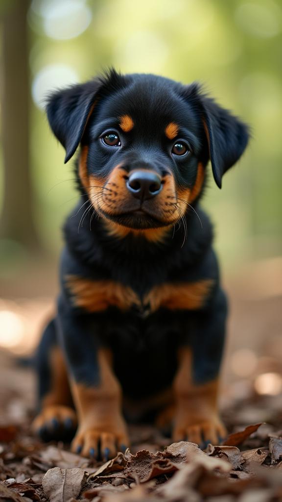 photograph, Long exposure of a hybrid Rottweiler Puppy of Logarithm with Snakeskin details, it is very Emotionally Charged and Divine, Bosnian background