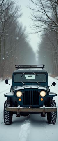designed by Thurston Hopkins and Rodney Smith , photograph, inspired, Fashion shot of a Mennonite Jeep