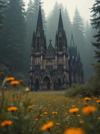 photograph, best quality, soft focus of a Unappealing Personal traditional Congolese Cologne Cathedral , it is in a Mad Max setting