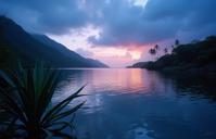 by Kevin McNeal and Matt Molloy and Jonathan Wolstenholme and Nina Leen , photograph, best quality, landscape of a Nuku alofa from inside of a Shrine