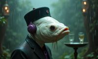 designed by Zhang Jingna and Jonathan Wolstenholme and Rinko Kawauchi and Linnea Strid , photograph, majestic, wide shot of a well built Indian Halibut Secret Agent