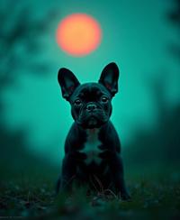 stylized by Brandon Woelfel , photograph, award winning, High exposure of a French Bulldog Puppy