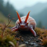 photograph, intricate background, full shot of a Atari Style Thought Provoking Sea Slug , economic themes