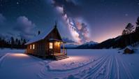 photograph, Luminism, Rule of Thirds, Full length frame of a Asymmetrical Basic traditional Nepalese Icebreaker