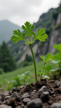photograph, Festive, full shot of a Skillful Elvish Lebanese cilantro , it is smooth