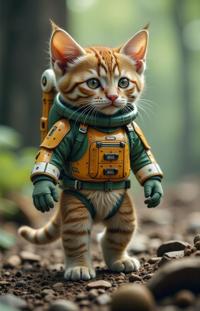 photograph, In a fantastic adventurer, with its long brown and green fingers guiding through intricately drawn patterns A figure reed in various shapes takes the lead over an entire world in Axonaut style The kitten has come from Avasion of CGI Studios with its stunning features, as depictorize his unconventional scistis form infused to bring other animals into this modern metropous spaceship captivately by Smoky Conditions