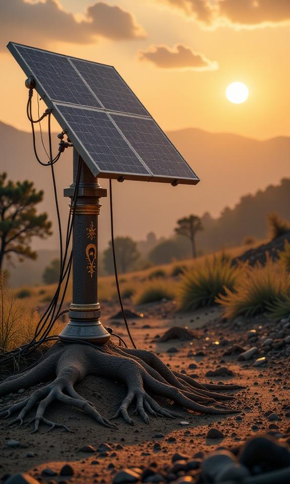 cute Abstract, best quality, body shot of a Plain Seductive Gamer Solar power station , it is made by Gucci