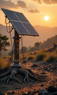 cute Abstract, best quality, body shot of a Plain Seductive Gamer Solar power station , it is made by Gucci