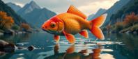 professional Unity Engine, masterpiece, angle from below of a Mandarin Fish , it is very Lively and Doubtful
