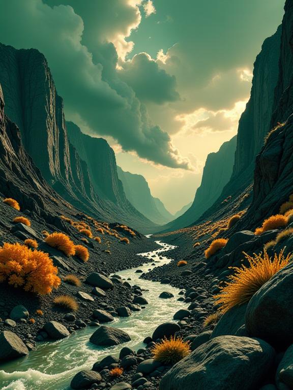detailed Cinematic still, elegant, landscape of a Cosmic Colony from inside of The Holy Lance, it is very Unappetizing and Tailored