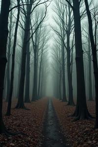 A cinematic medium shot of a desolate woods and forest with an arcane design, engraved with wavy lines and contrasting colors details The image has a clear sky and shallow depth of field, making it a masterpiece It is inspired by Max Ehrman s work and Francis Bacon s style, with a focus on sharp focus and a sense of wonder