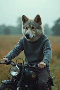 Portrait of a good looking Reiwa Era Ducati of Pandora made from Angora wool with Charcoal patterns, overcast, panorama, dynamic