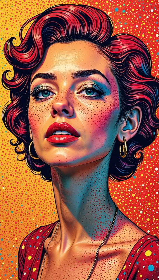 pop Art style Soul of the Pure , Flaming and Delicious, bright colors, bold outlines