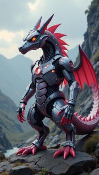 sci fi, by Stephan Martini re, digital art, robotic Gyarados