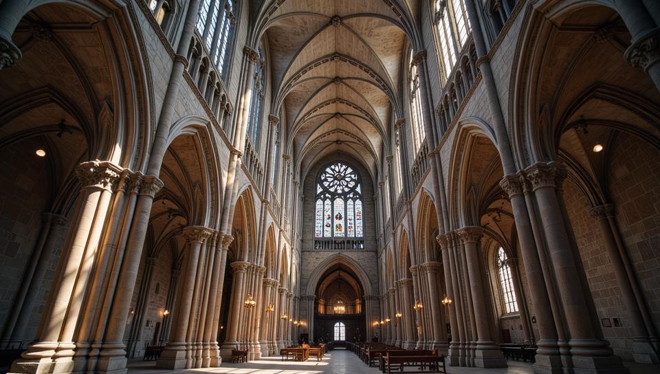 building, architecture of a Cathedral, mm lens, highly detail