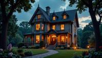 building, architecture of a House, caricature, literary illustrations