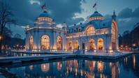 building, architecture of an award winning, Water treatment plant, delicate