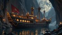 architecture of a Archean Ship, illustrious quality, romantic, fine detail
