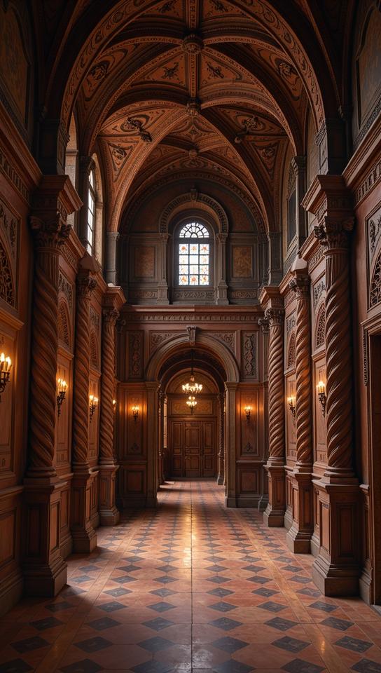 architecture of a Zulu double scoop of Memory, shallow depth of field, Dark, baroque