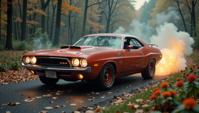 photograph, Frantic Muscle car, Ilford FP , atmospheric perspective