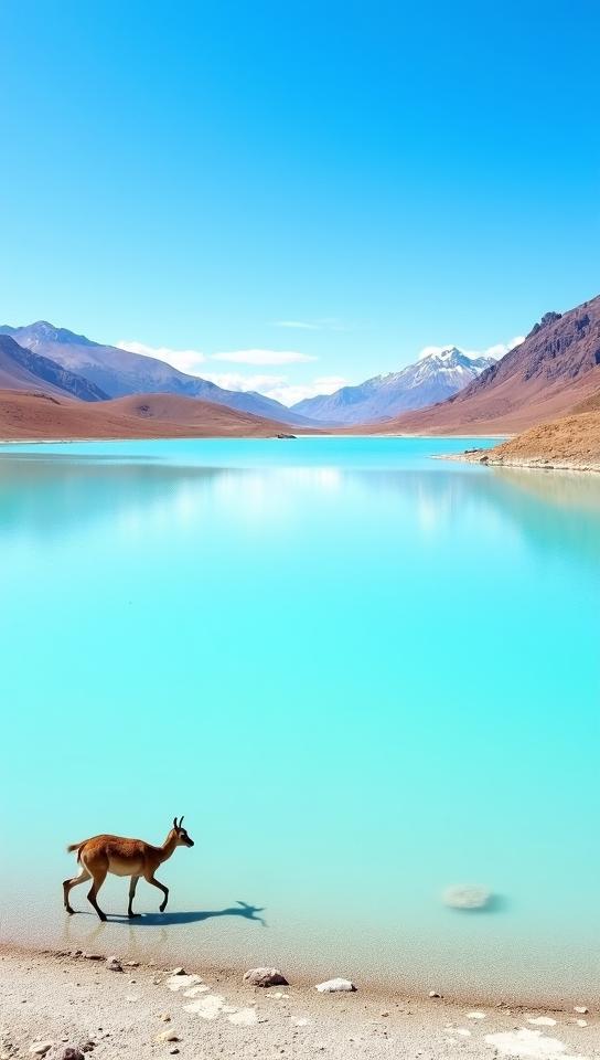 robin egg blue theme, The stark contrast of a vibrant, turquoise lake, such as Laguna Azul