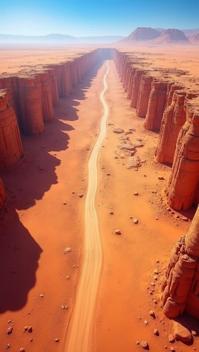 crimson theme, An aerial view of the Valley of the Kings, depicting the winding roads, scattered tomb entrances