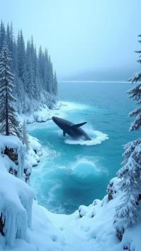 myrtle theme, The jagged, frozen coastline of the Kenai Peninsula, where the dense forest meets the cold