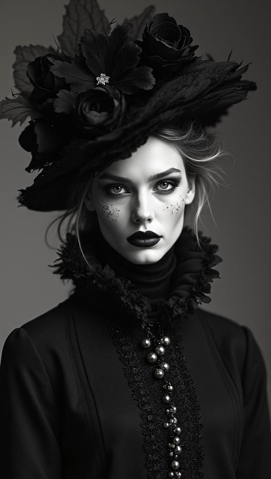 by Paolo Roversi, Fashion photography of a supermodel, wearing Fatigued fashion outfit, fashion photography
