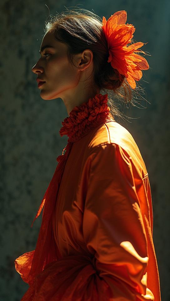 by Nick Knight, Fashion photography of a supermodel, , he is dressed in Abstract Art fashion style fashion outfit