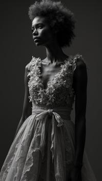 Fashion photography of a Fijian supermodel, wearing fashion outfit, by Hendrik Kerstens , Long exposure