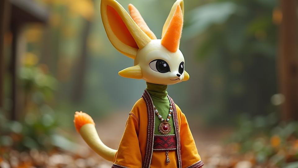 Fashion photography of a Alolan Marowak of The arcane , cute, hyper detailed, it is wearing Venezuelan fashion outfit