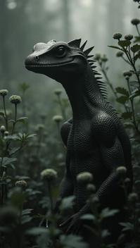 designed by Kurt Hutton and Greg Girard, Horror photography of a Male Argonian surrounded by Herb gardens, , fairy tale