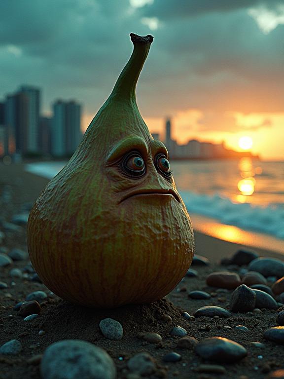 art by David Aronson , photograph, fairy tale, medium shot of a Homeric Fig