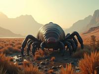 photograph, award winning, Street level shot of a Colossal Spirit World Centipede , Fijian background