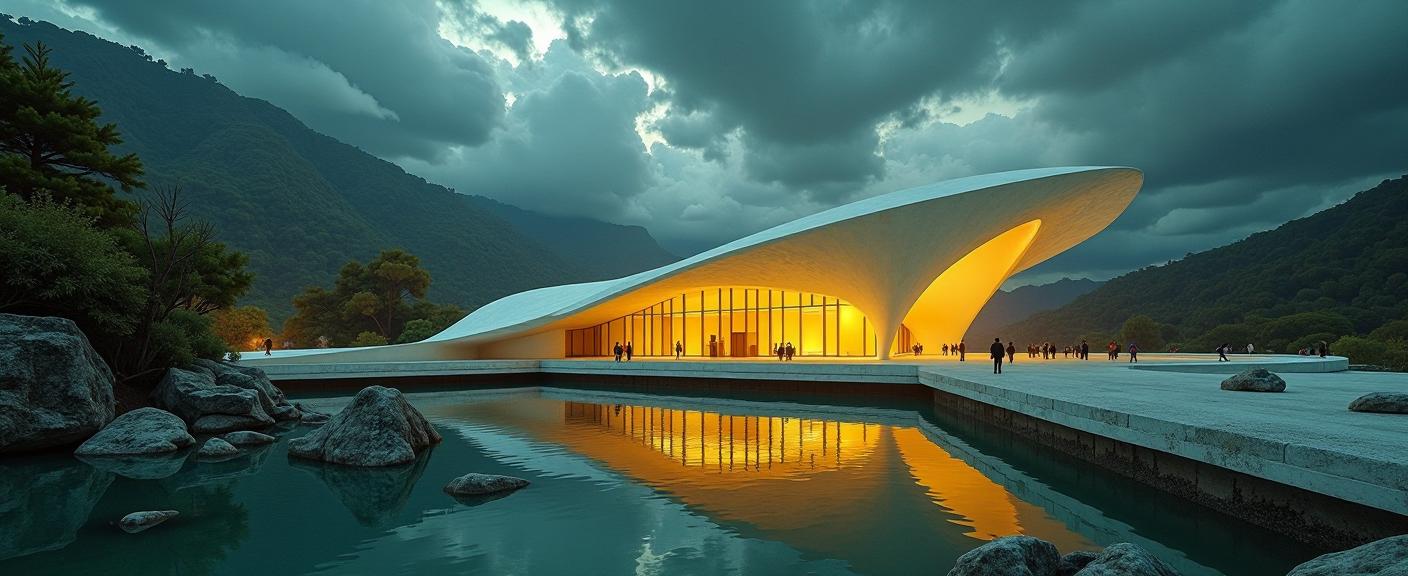 designed by Frank Lloyd Wright , photograph, behance, upper body shot of a White and Lemon Yellow Collective Pok mon of Luna