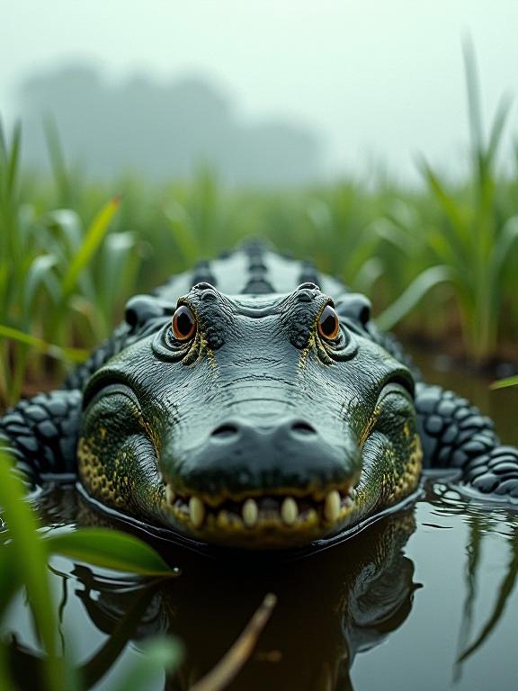 photograph, elegant, extreme close up shot of a Crocodile , it is very Short and Kintsugi