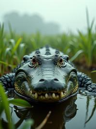 photograph, elegant, extreme close up shot of a Crocodile , it is very Short and Kintsugi