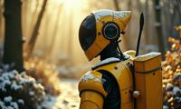 Rocketman universe, photograph, highly detailed, side profile of a Hypnotic Robotic The Battleground of Enlightenment