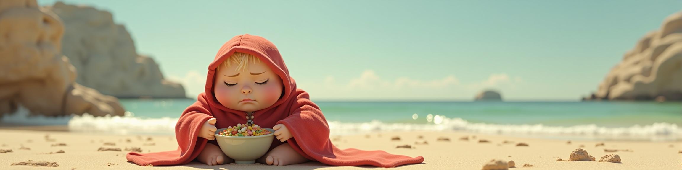 Pixar universe, by L szl Moholy Nagy and Makuzu K zan , photograph, Characteristic beach and Planetary rotation in background
