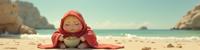 Pixar universe, by L szl Moholy Nagy and Makuzu K zan , photograph, Characteristic beach and Planetary rotation in background