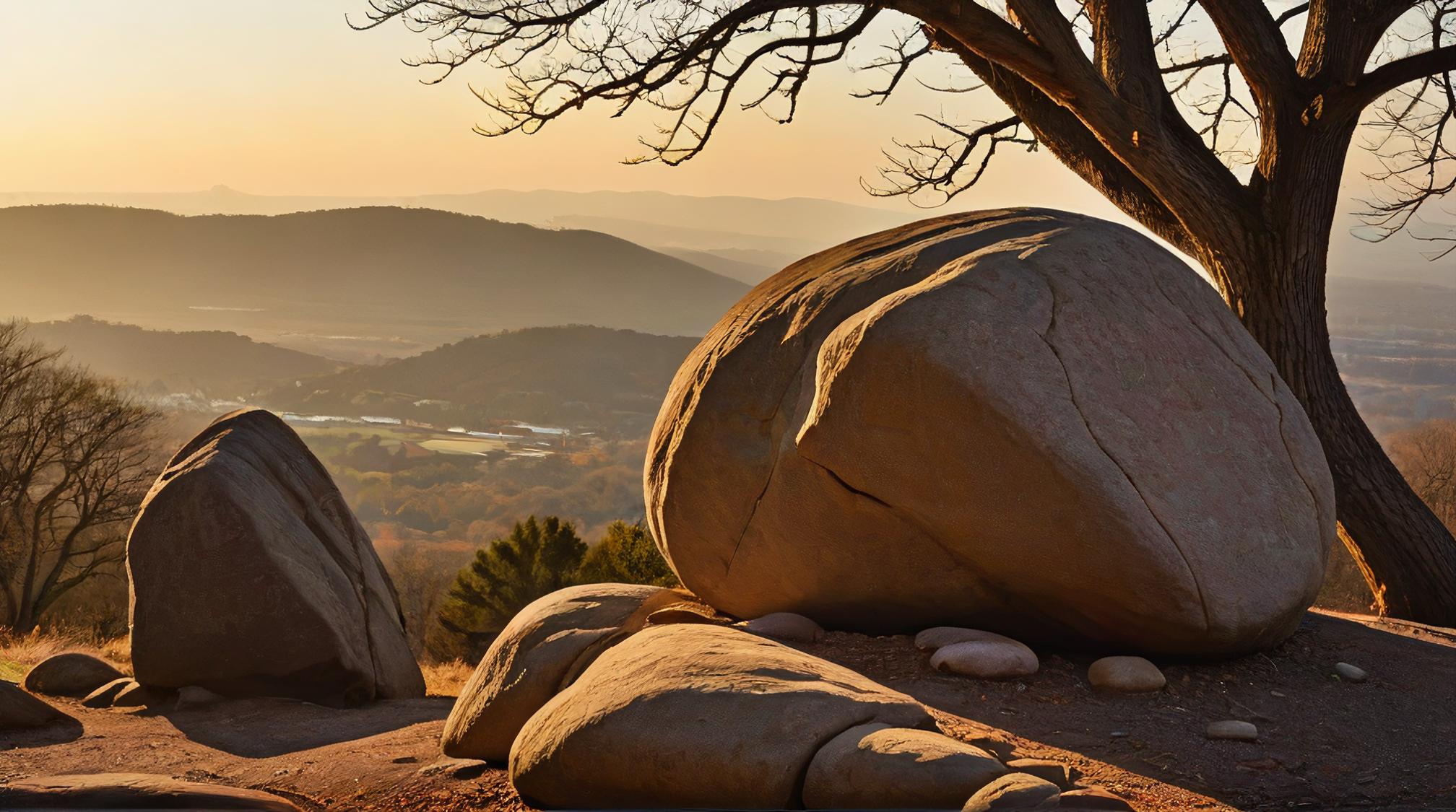 landscape of a Bare Rock, at Shrine, by Deirdre Sullivan Beeman , photorealism
