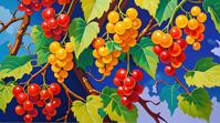 Yuccie Art, vibrant, Oil painting, Reiwa Era Vine