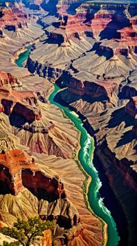by K shir Onchi, photograph, woods, landscape of a Dynamic Grand Canyon and Planetary ring