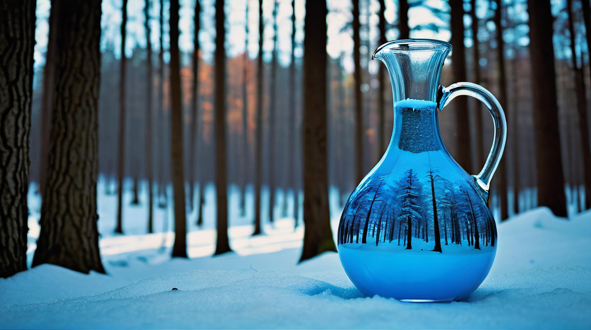 photograph, Chilled Flared Into the Forest I Go , inside a Carafe Snowy, Fujicolor Superia X TRA