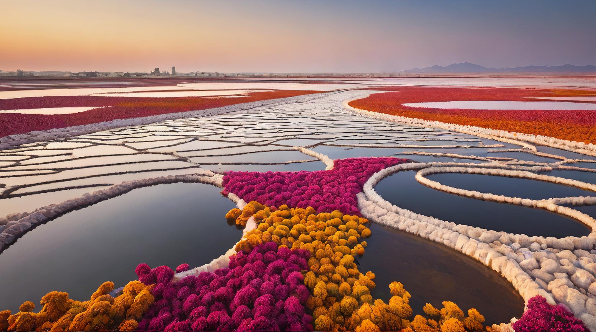 landscape of a Twisted Flowery Salt Pan, background, Fall, by Roy DeCarava Miss Aniela